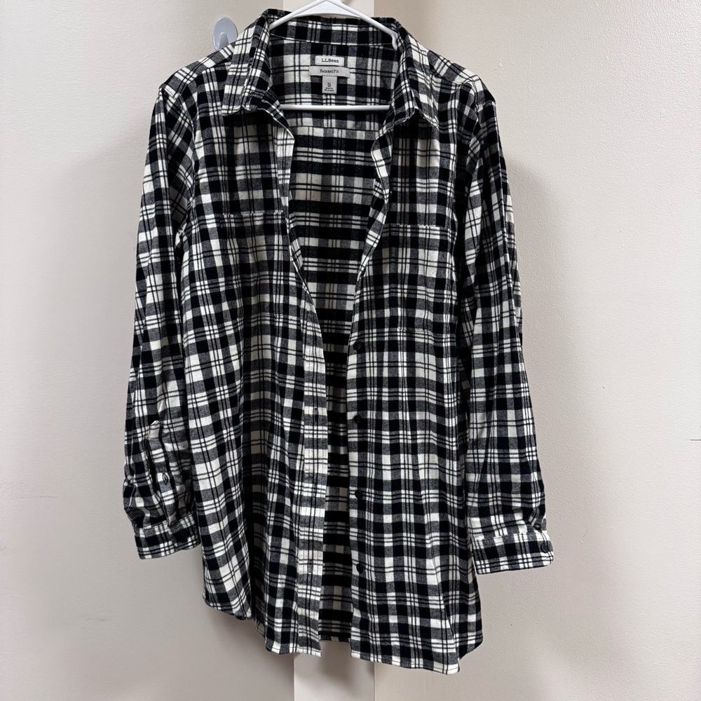 L.L. Bean XL Women’s 100% Cotton Plaid Flannel